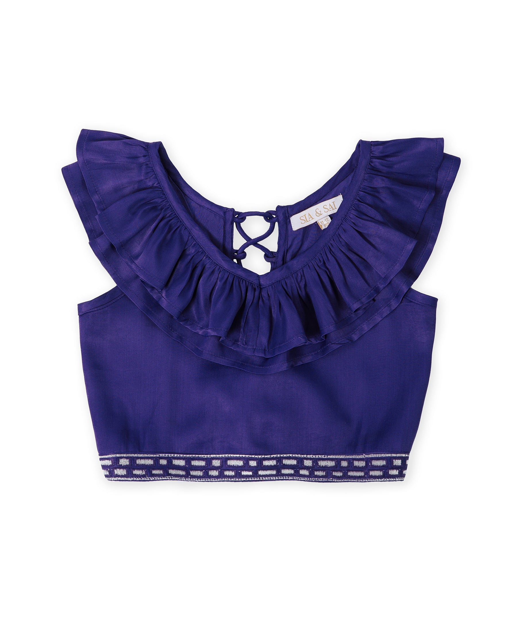 Sia Frilled V-Neck Tie Back Top