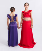 Sia Frilled V-Neck Tie Back Top